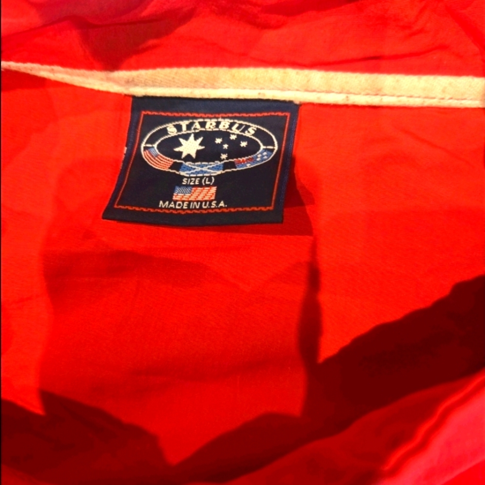 Vintage 1999 U.s. Open Waverly Red Windbreaker Jacket Size L Made In USA - Picture 3 of 6